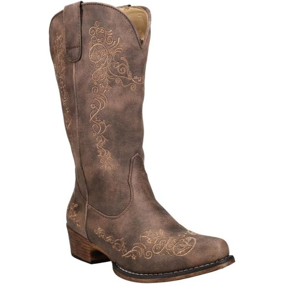 Womens Riley Scroll Western Boot - Picture 2 of 5